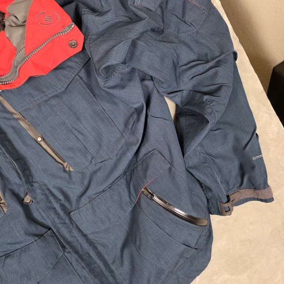 Columbia Titanium Interchange Ski Jacket Omni-Tech Mens XL Blue Gray - Picture 5 of 16